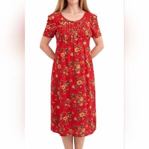 Jessica Howard Red Floral Midi Dress